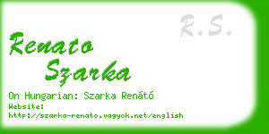 renato szarka business card
